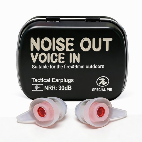 Shooting ear plugs with - ear,